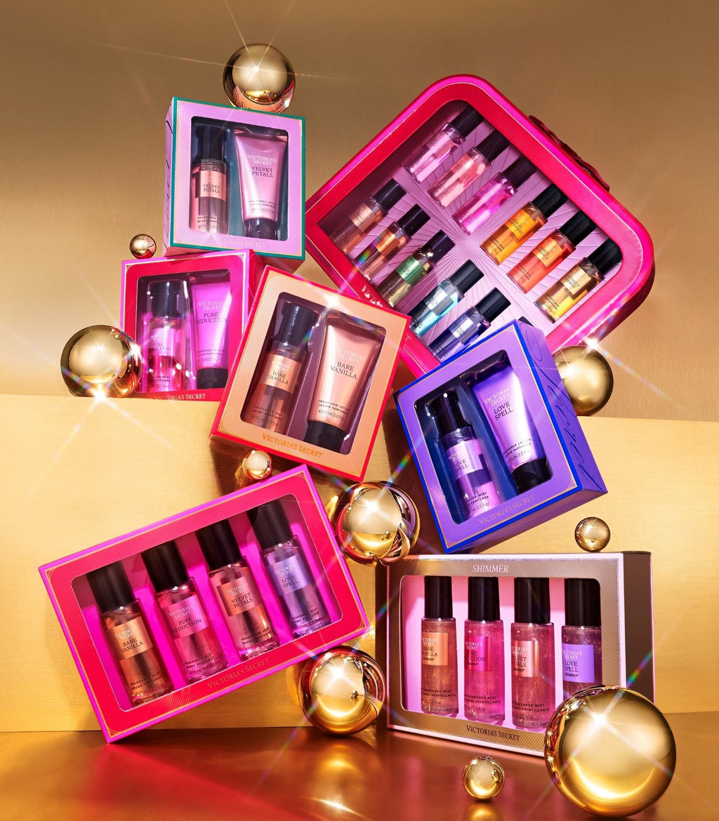 Victoria's Secret Fragrance Mist Collection 4 Piece Mini Mist Gift Set, Assorted Scents, Gift Set Women's