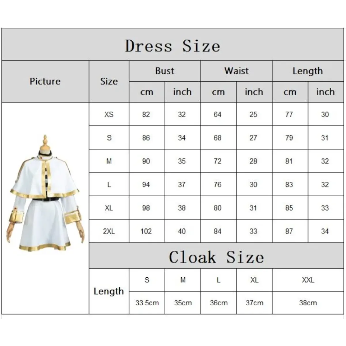 Frieren: Beyond Journey’s End Cosplay Costume – Dress with Wig & Accessories
