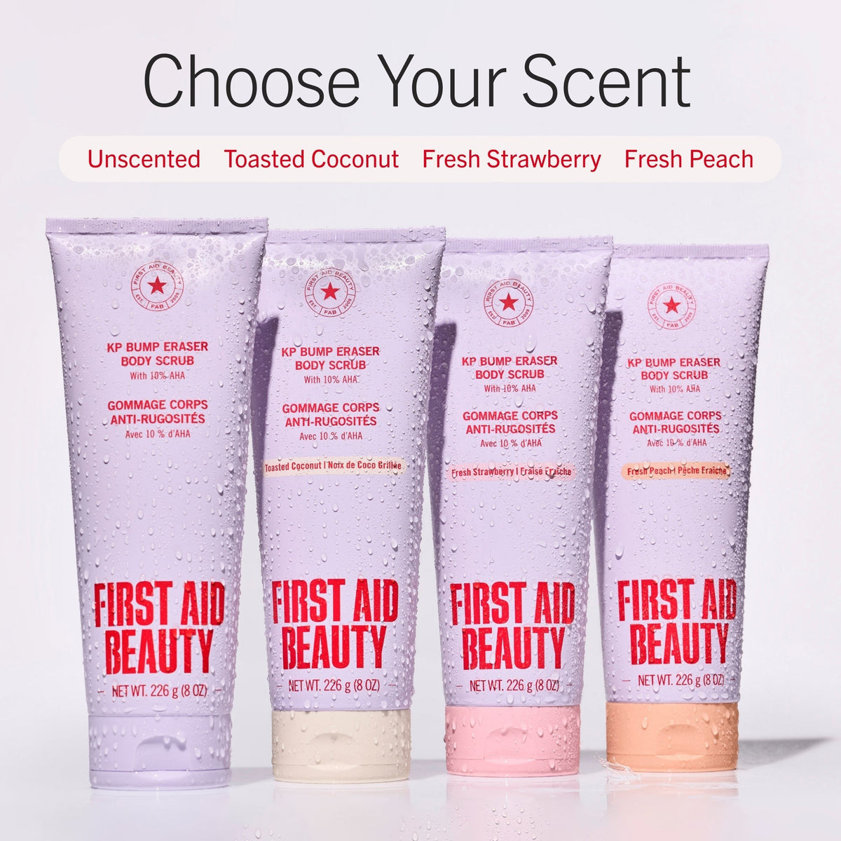 KP Bump Eraser Body Scrub 10% AHA Fresh Peach Travel Size