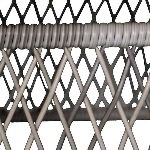 2 Shell Aluminum & Rattan Stationary Chair