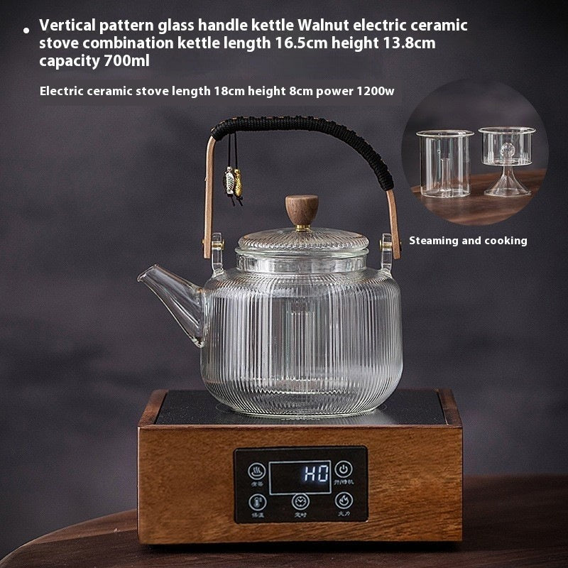Glass Cooking Kettle Electric Ceramic Stove Household Tea Set Small Health Preservation Tea-boiling Stove Suit