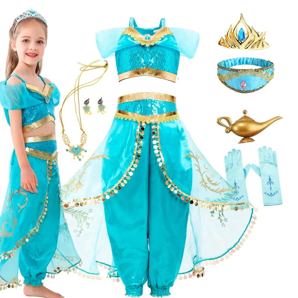 Princess Jasmine Cosplay Dress Up Halloween Costume