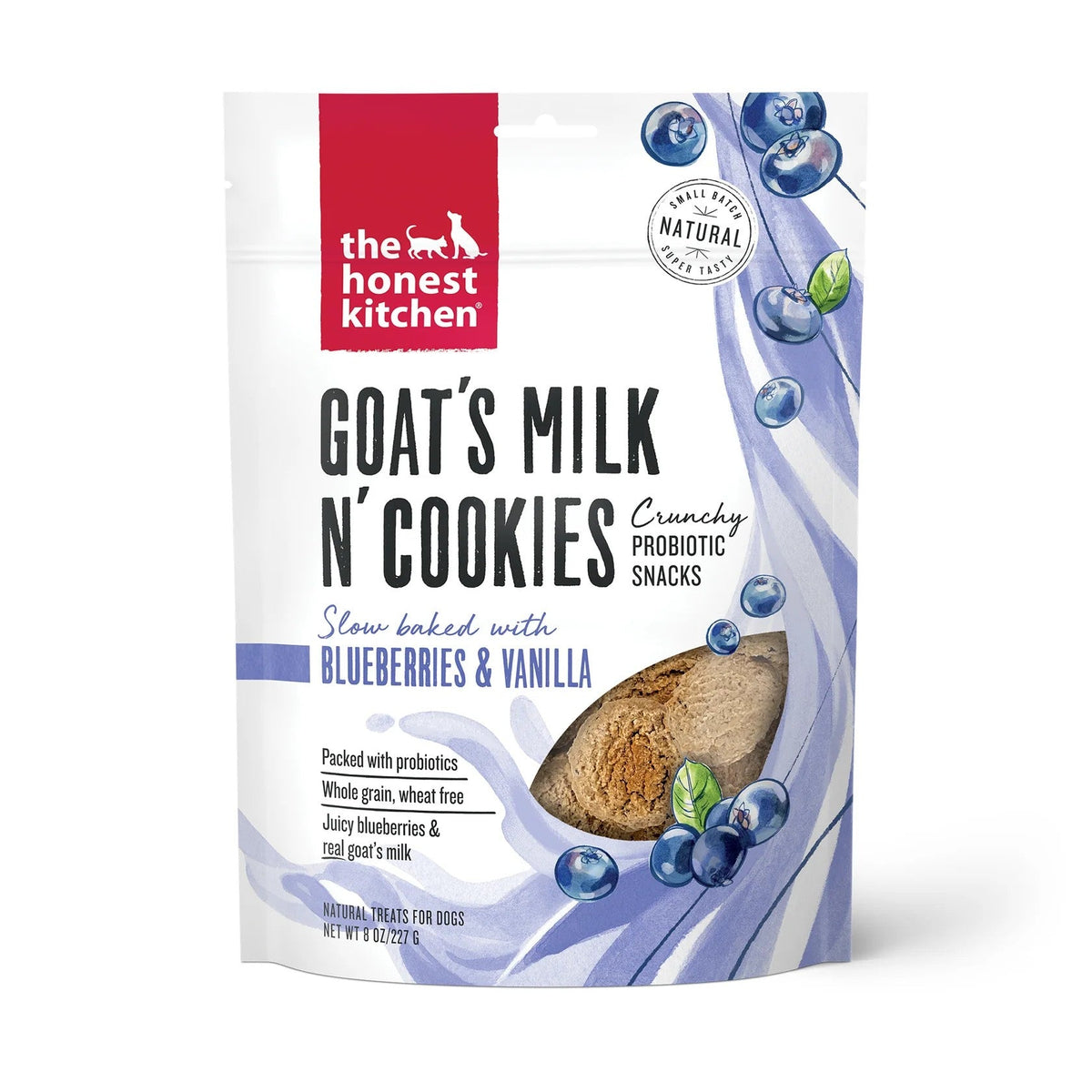 Honest Kitchen Goat Milk and Cookies Blueberry Vanilla Dog Treats (8oz)