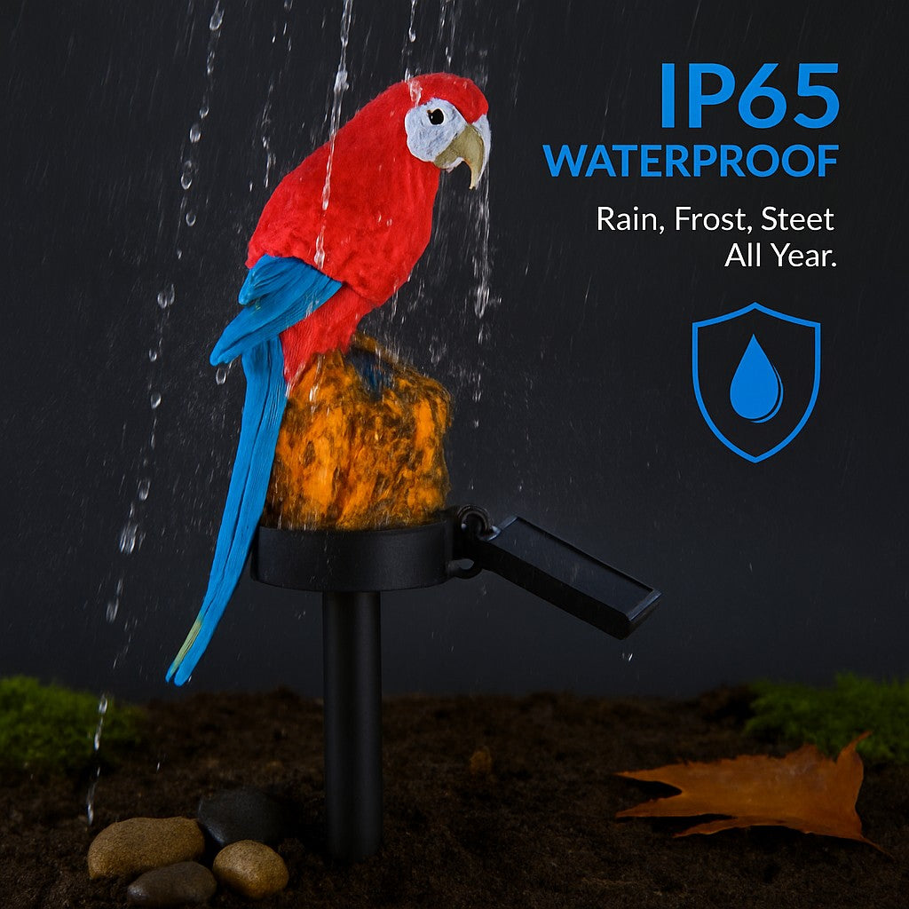 Parrot Garden Light Solar Powered LED Lamp Outdoors
