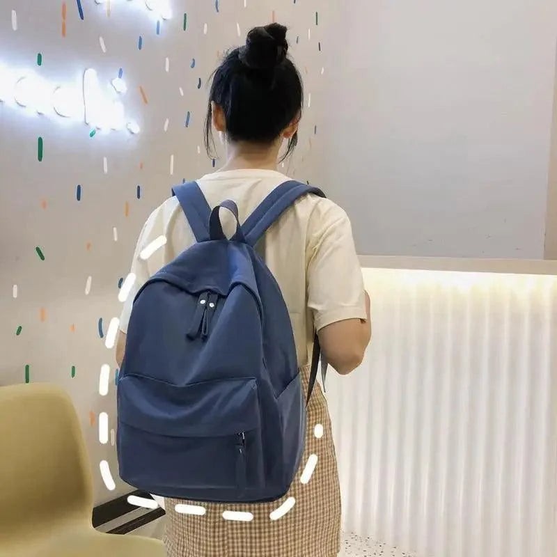 Fashionable Backpack And School Bag For Teenager Girls Stylish Anti Theft Laptop Shoulder Bags Solid Color Travel Backpack