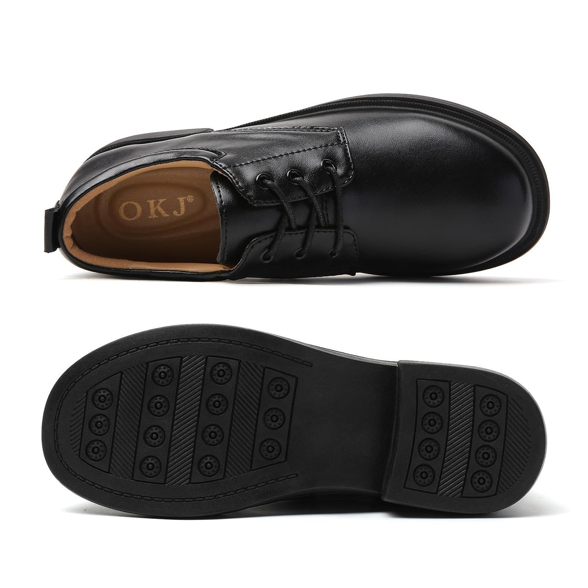 OKJ Oxford Shoes Women's Black Dress Lace Up Formal Work Uniform ShoesOKJ Oxford Shoes Women's Black Dress Lace Up Formal Work Uniform Shoes 7/5