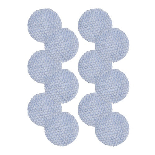 BUFF AND SHINE Blue/White 100% Knitted Wool Blue Foam Interface (Edge Bevel) Cutting