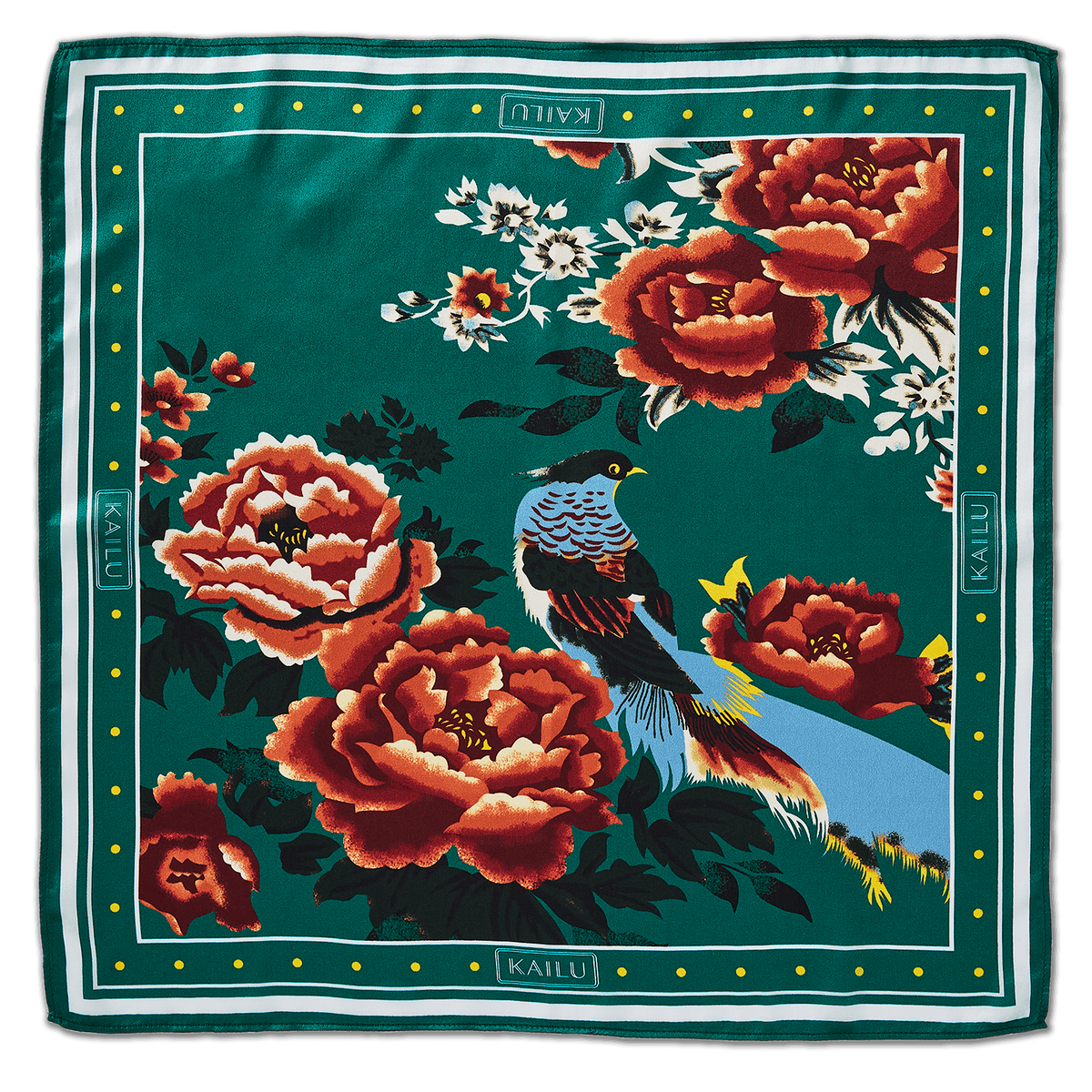 KAILU Imperial Bloom Silk Scarf – Luxury Accessory