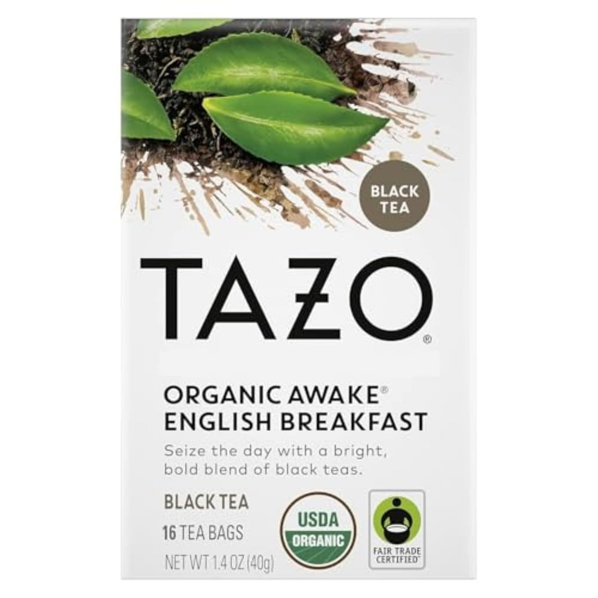 Tazo Organic Awake English Breakfast Black Tea – Office Pantry Black Tea for Mid-Afternoon Focus