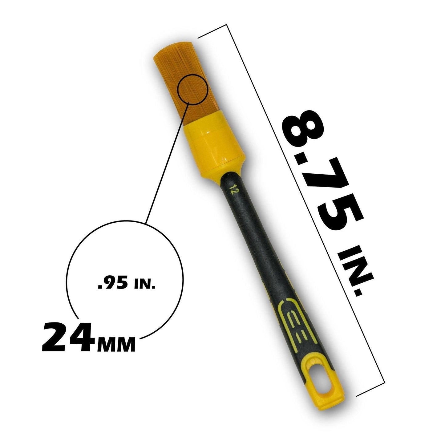 WORK STUFF Detailing Brush - Rubber Albino Orange (Chemical Resistant)