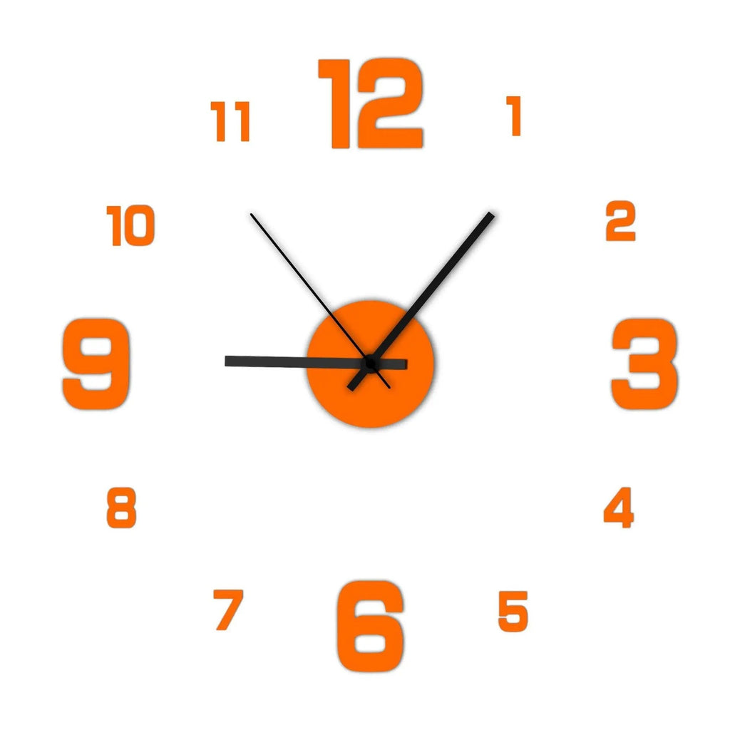 Frameless DIY Wall Clock Silent Acrylic Living Room Decal