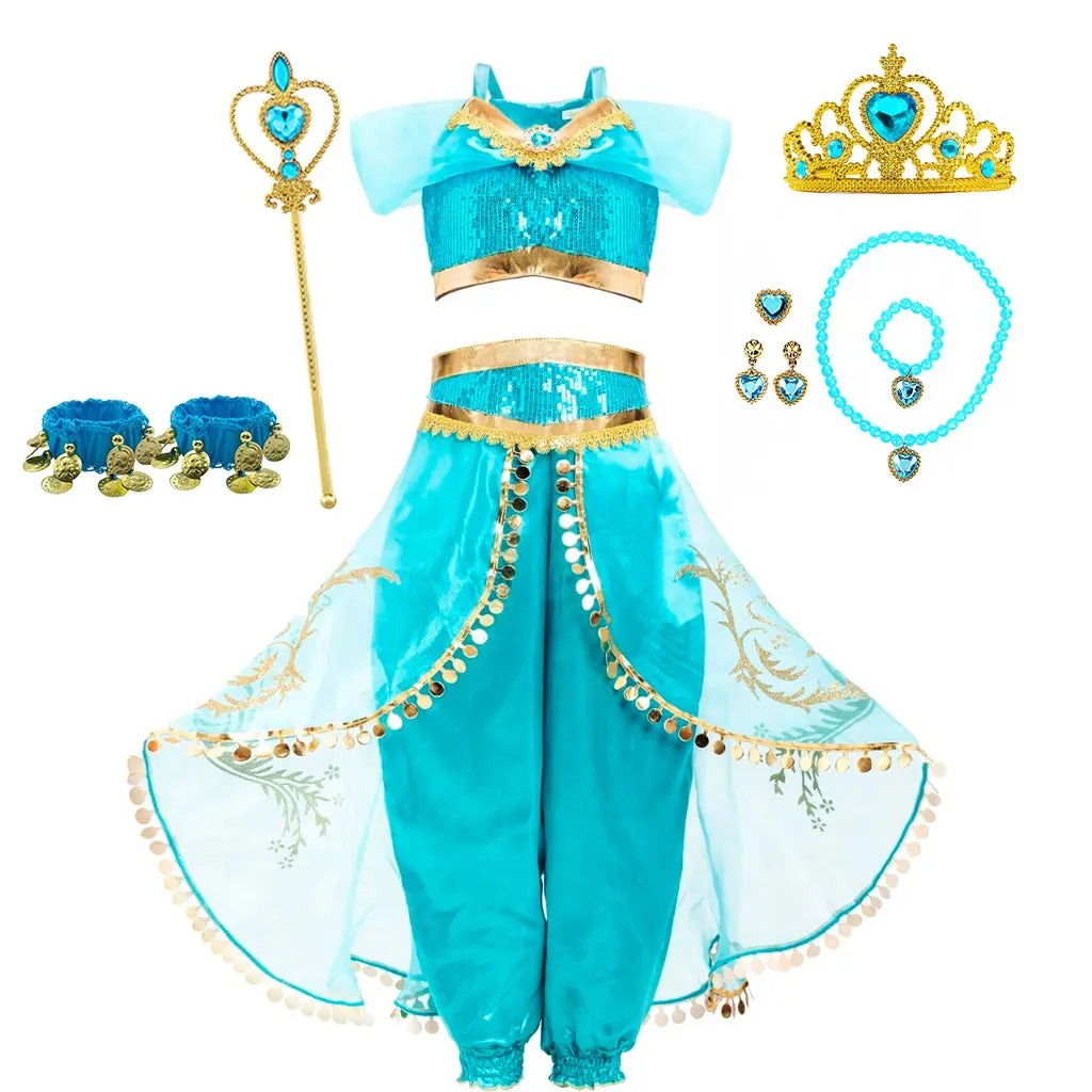Princess Jasmine Cosplay Dress Up Halloween Costume