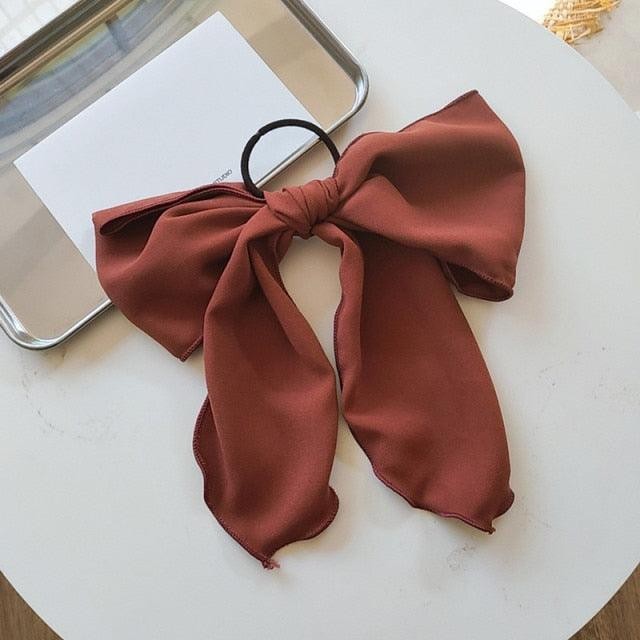 Bowknot Hair Scrunchies Women's Girls Sweet Elastic Hair Bands Elegant Hair Tie Rope Rubber Band Hair Gum Gorgeous Hair Accessories Women's