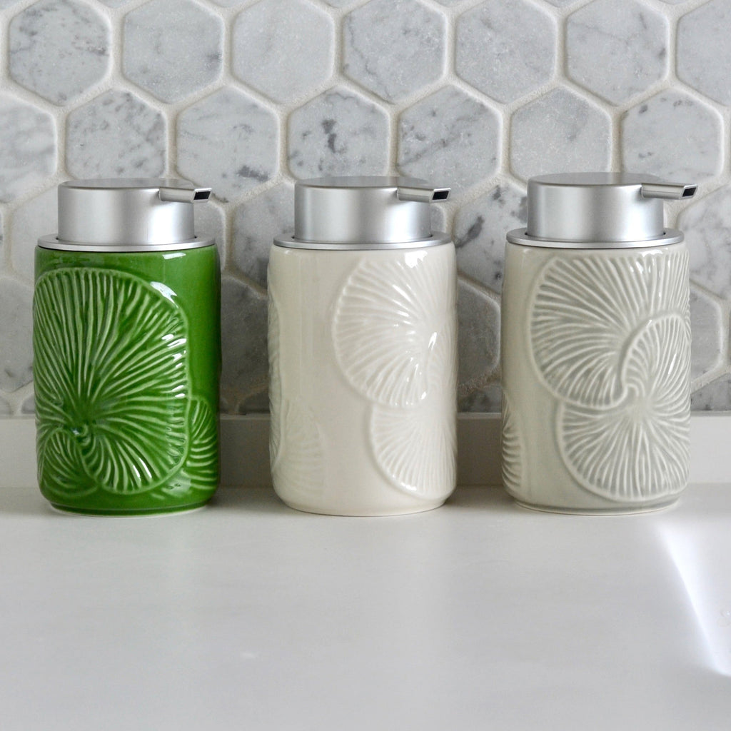 Ceramic Foaming Soap Dispenser - Moss Green