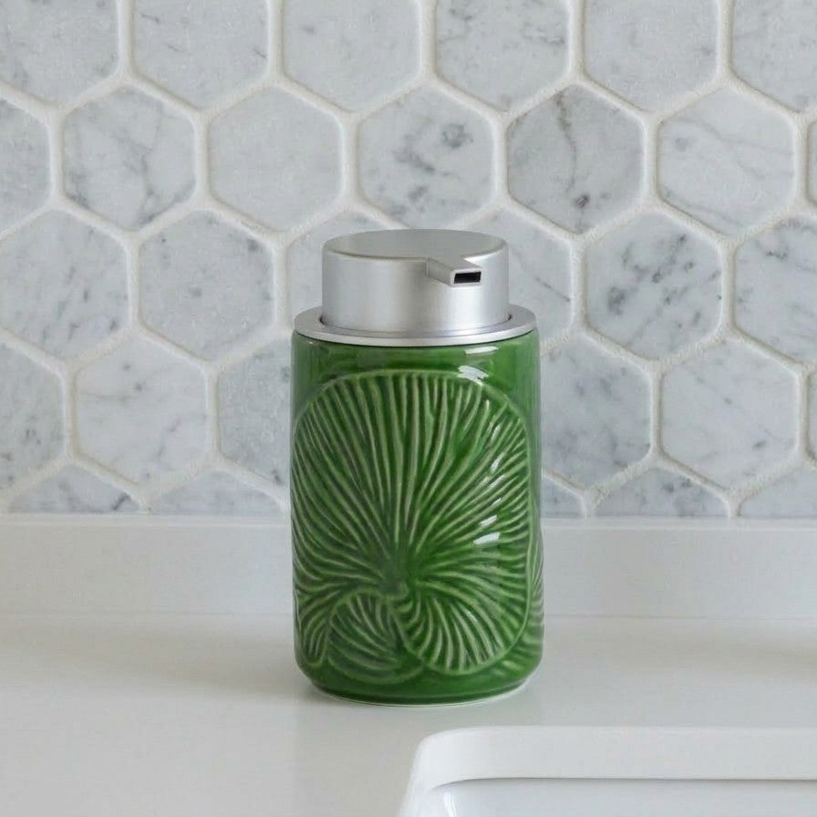 Ceramic Foaming Soap Dispenser - Moss Green