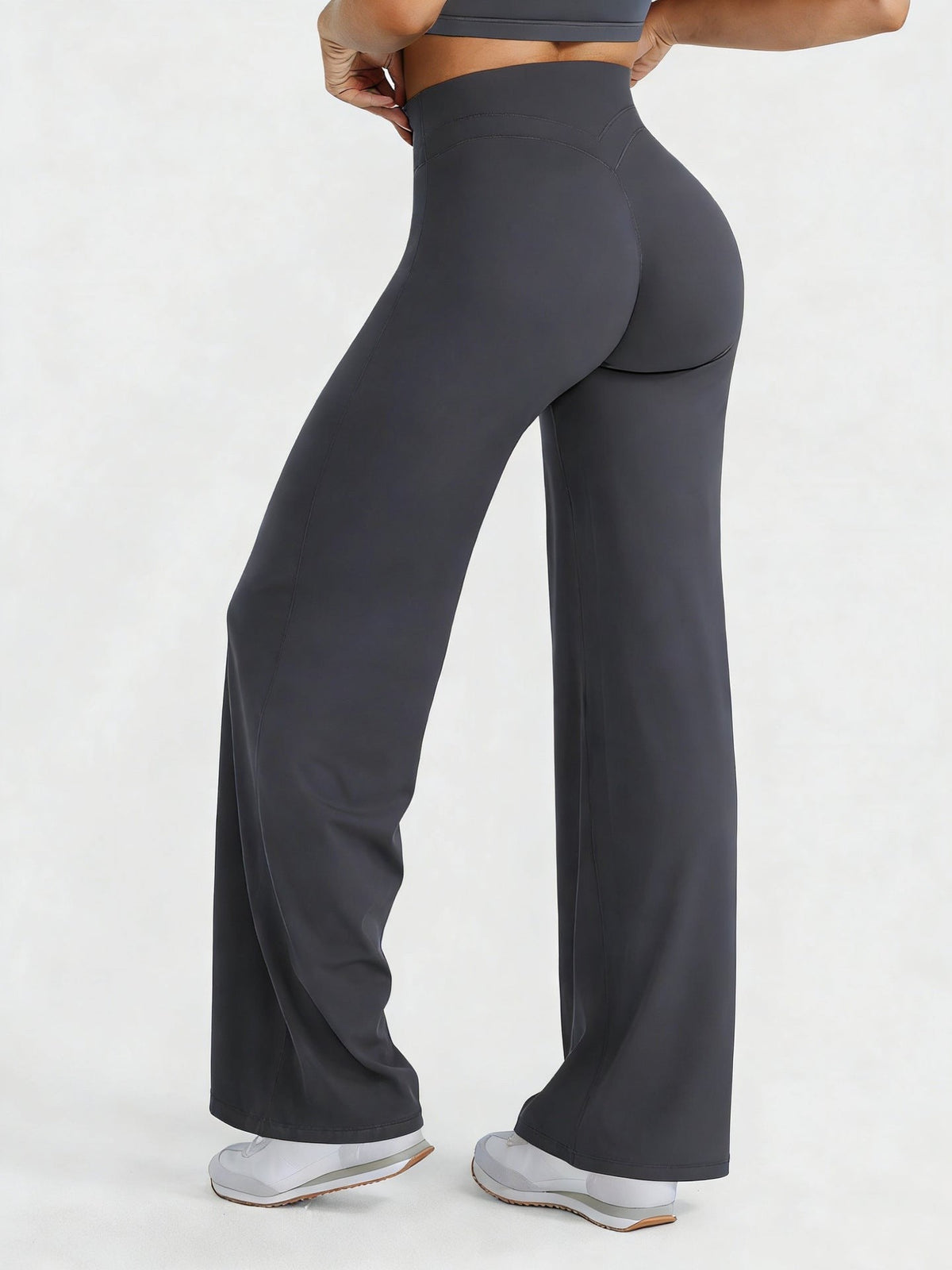 Cross-Border European And American New Popular Yoga Pants High-Waisted Butt-Lifting Naked-Feel Outdoor Fitness Pants Sports Solid Color Long Pants Women's