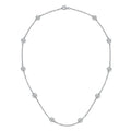 Stackable Bubble Necklace & Bracelet Set – 4mm Round Moissanite on 18K Gold-Plated Sterling Silver