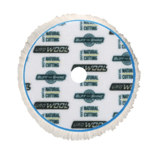 BUFF AND SHINE Natural 100% Knitted Wool Blue Interface (Edge Bevel) Soft Cut Pads
