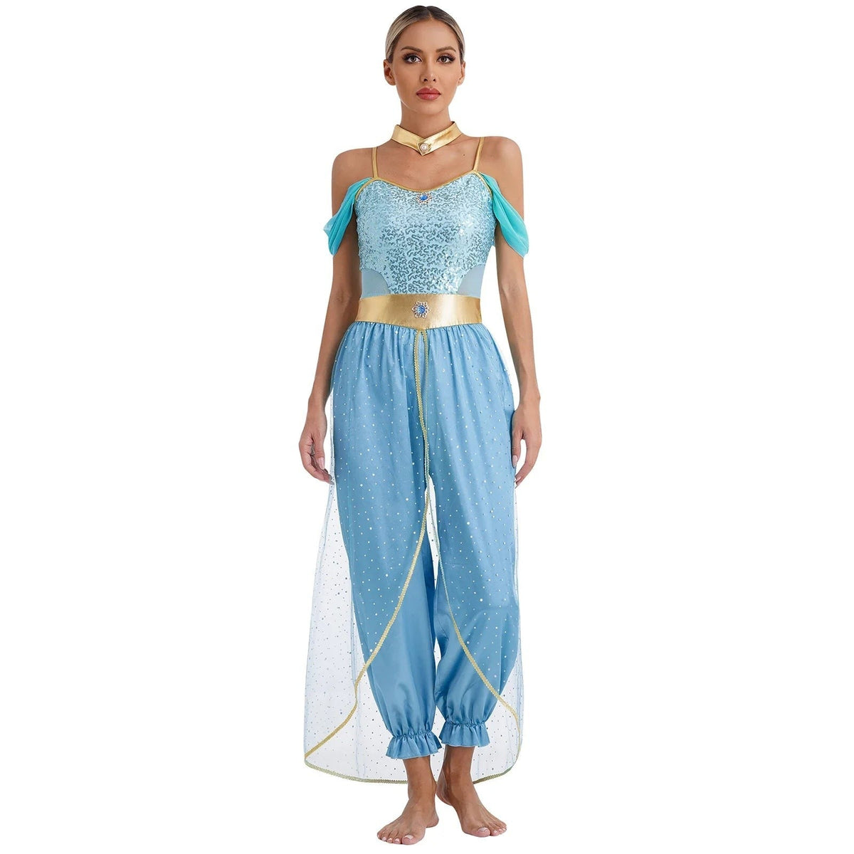 Arabian Princess Halloween Cosplay Costume Sequined Set