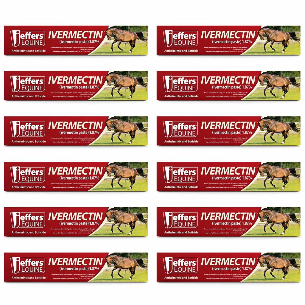 Jeffers Ivermectin Horse Dewormer Gel, Apple Flavored