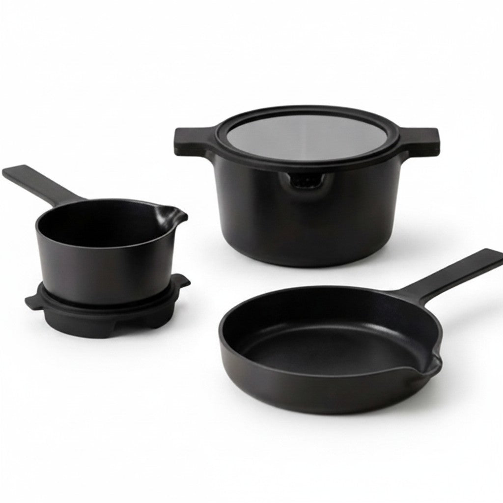 5-Piece Stackable Ceramic Nonstick Set