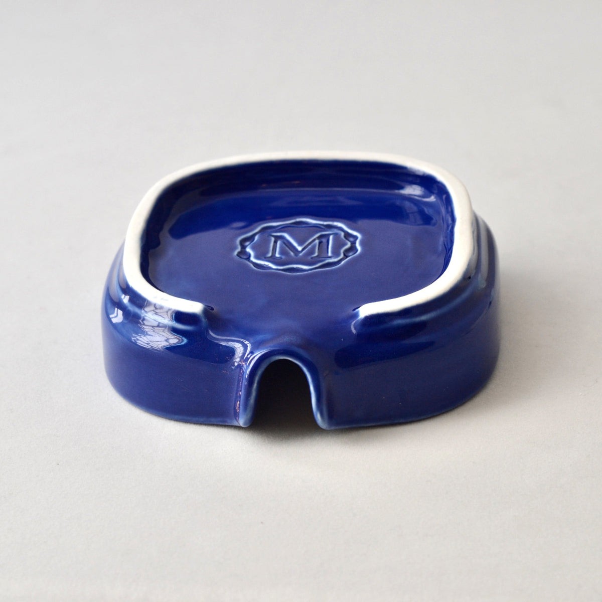 Self Draining Soapdish - Zero-Waste Porcelain - Cobalt Blue