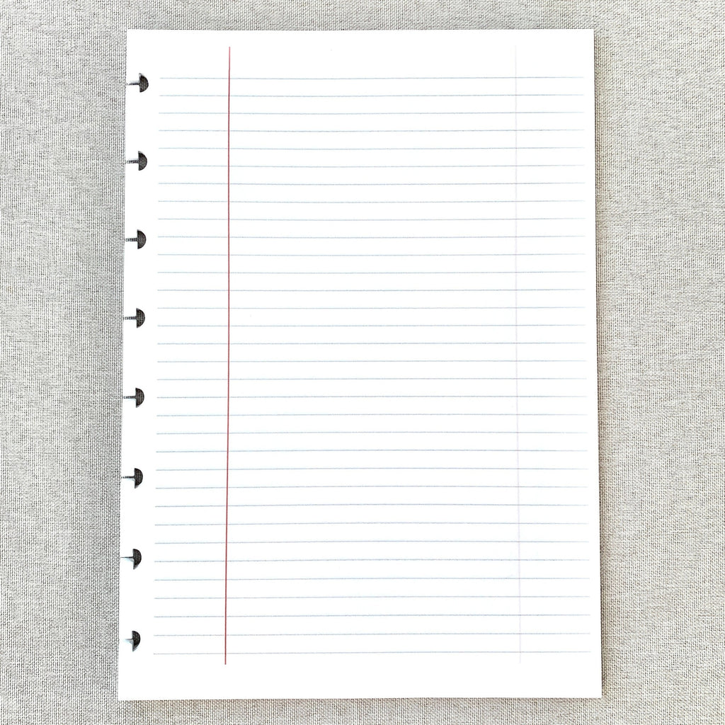 Composition Lined Discbound Notebook Insert - A5 Junior - Lined - Fountain Pen Friendly Paper