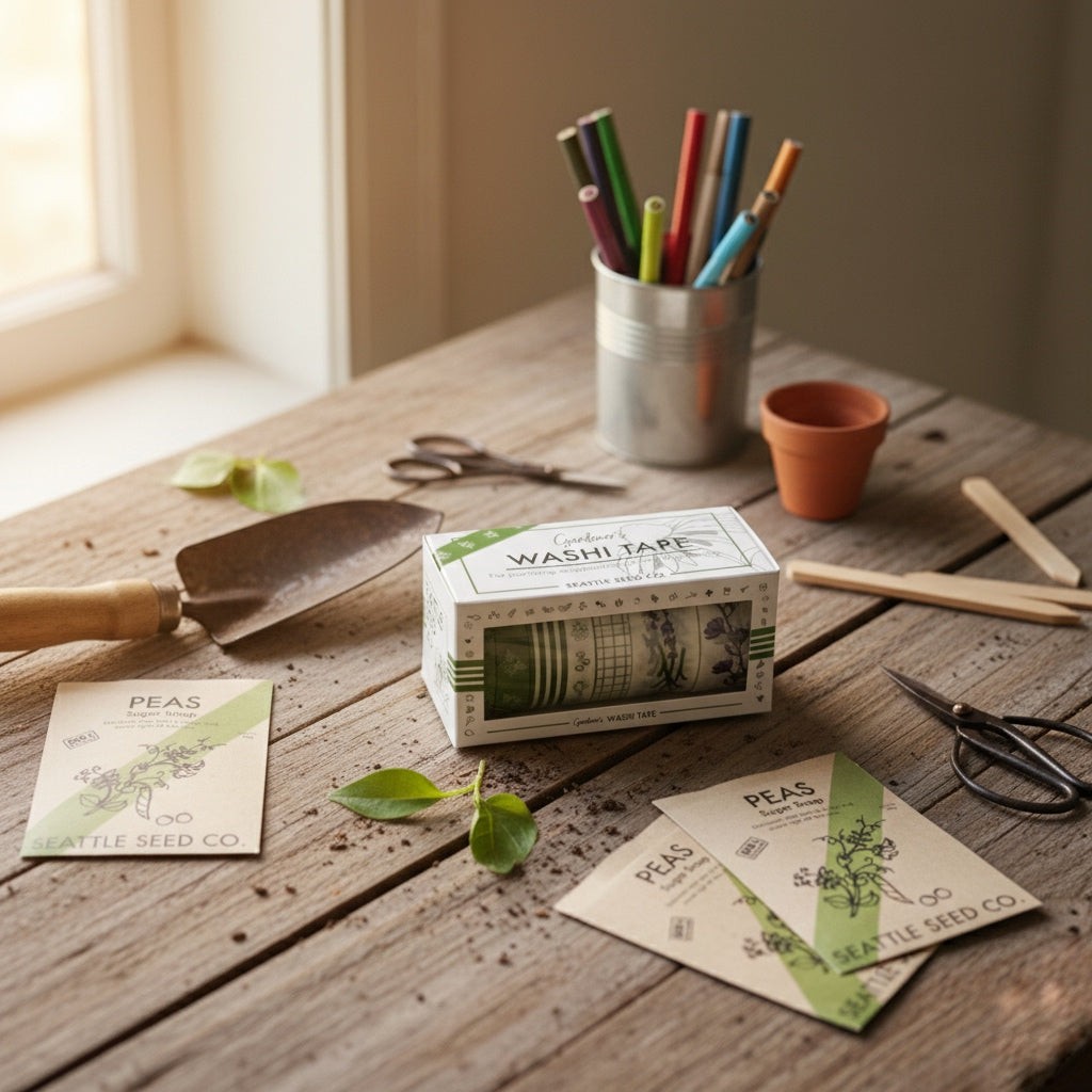 Gardener's Washi Tape Crafting and Scrapbooking Set 7pc 10m