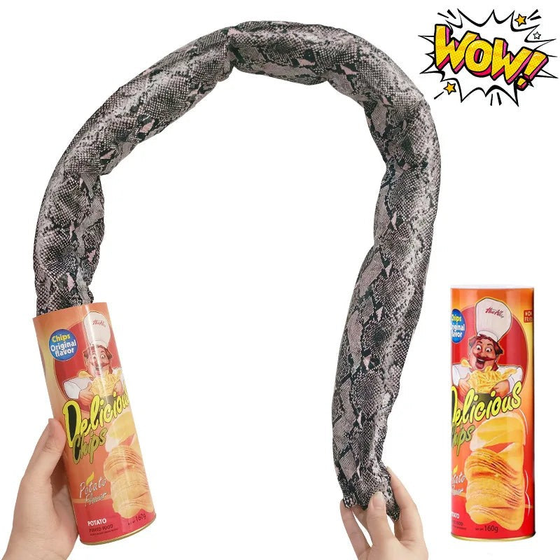Potato Chip Snake Halloween Prank Toy Spring Trick Can