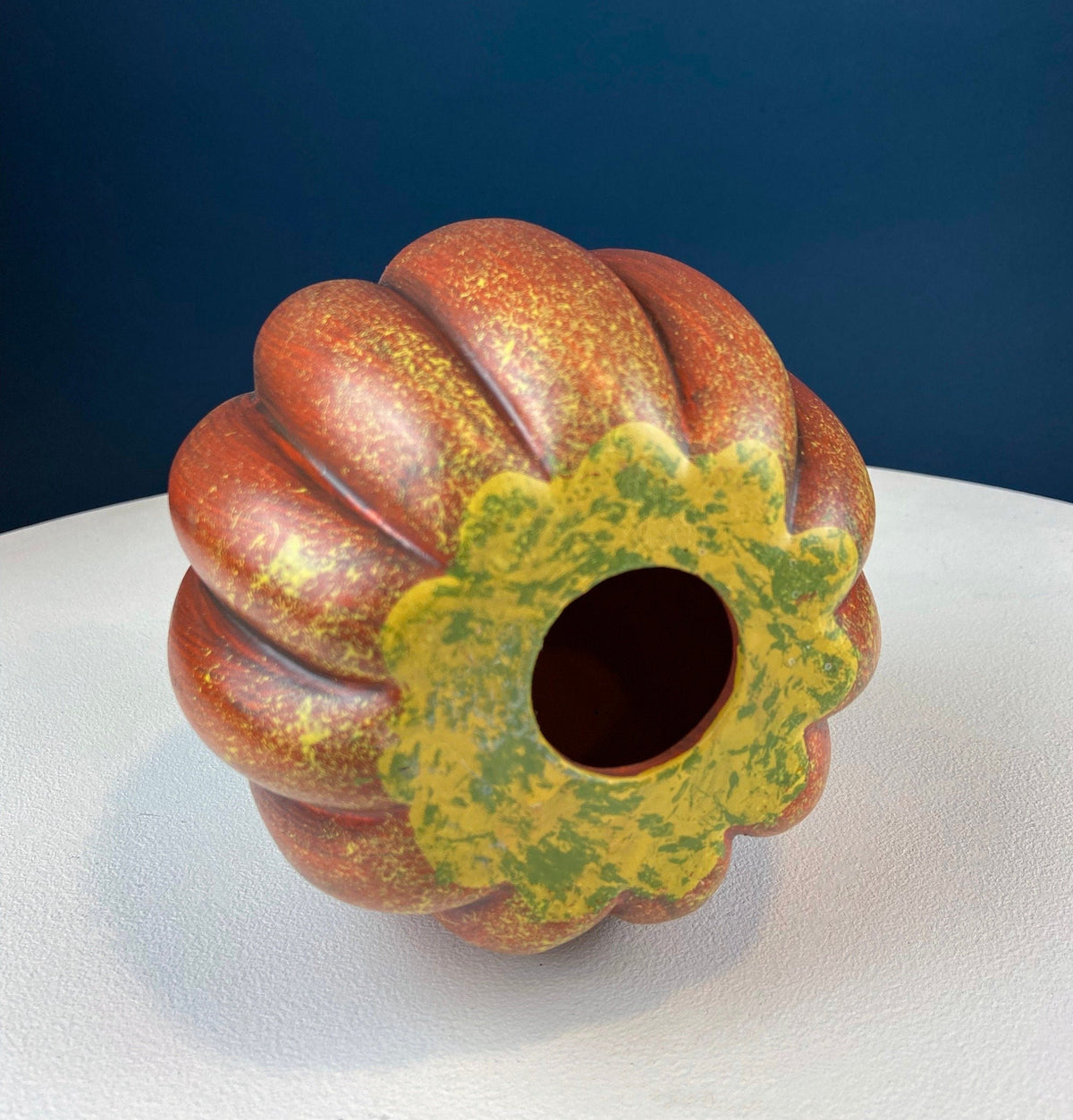 Vintage Ceramic Pumpkin. Fall Thanksgiving Celebration. Dining Room Table Decor. Rustic Home or Store Display. Great Add. to Collection.