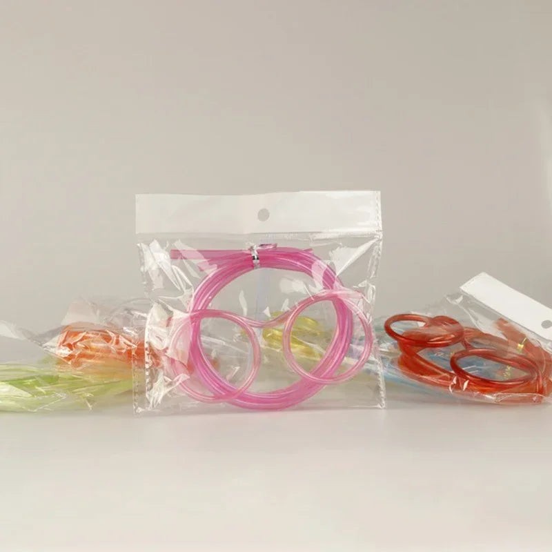 Funny Straw Glasses Novelty Drinking Straw Specs Kids Gift