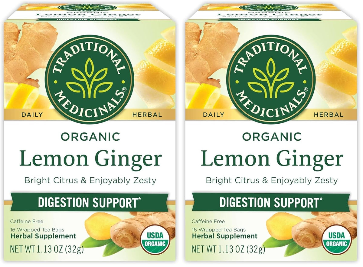 Traditional Medicinals Organic Ginger Tea – Portable Nausea Relief for Cruise Cabins and Hotel Stays
