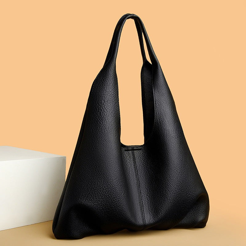 Shoulder Tote Bag Women's Simple Soft Leather Shoulder Bag Office Large Capacity Composite Bags Women