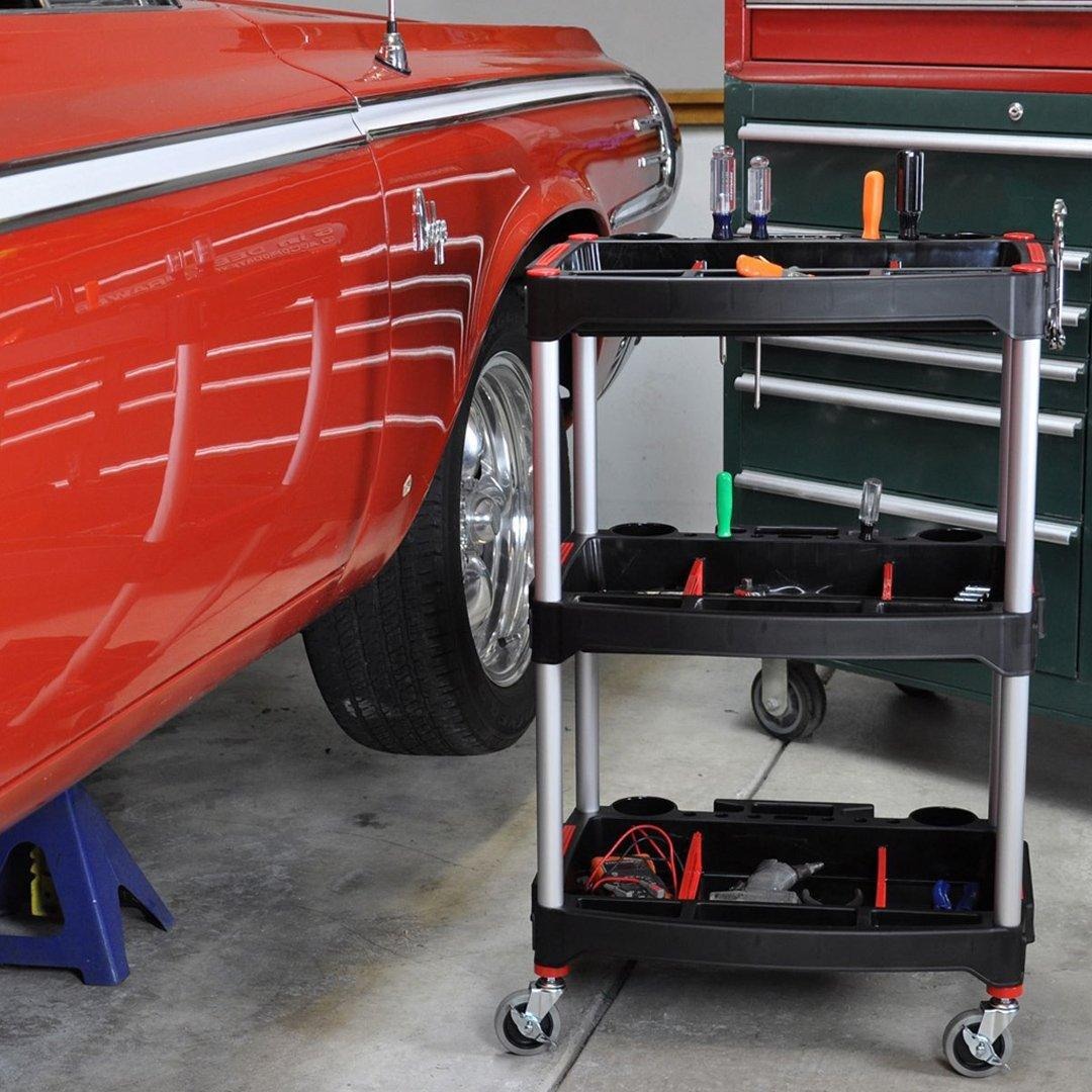 LUXOR MC-3 Mechanic's Three-Shelf Cart