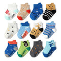 Boys Non-Slip Cotton Floor Socks 6 Pairs Toddler Animal
