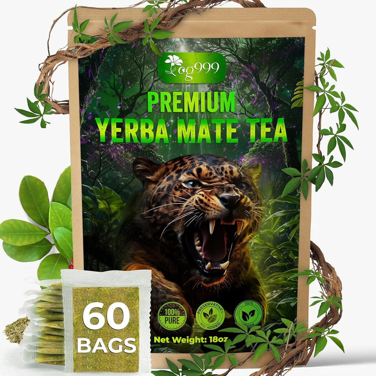 TOG999 Turmeric Ginger Cinnamon Travel Tea Bags – Portable Caffeine-Free Brew for Camping and Road Trips