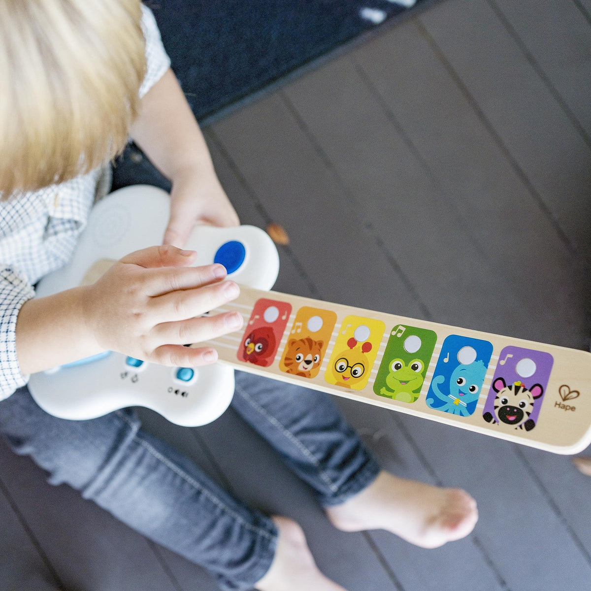 Light Up Strum Along Magic Touch Wooden Guitar