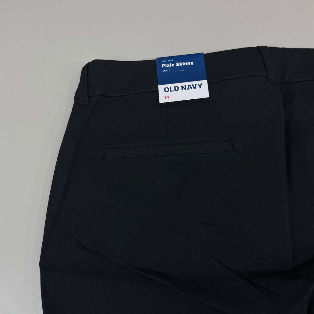 OLD NAVY High Waisted Pixie Skinny Ankle Pants Women's Sz 14 Black 3139011958