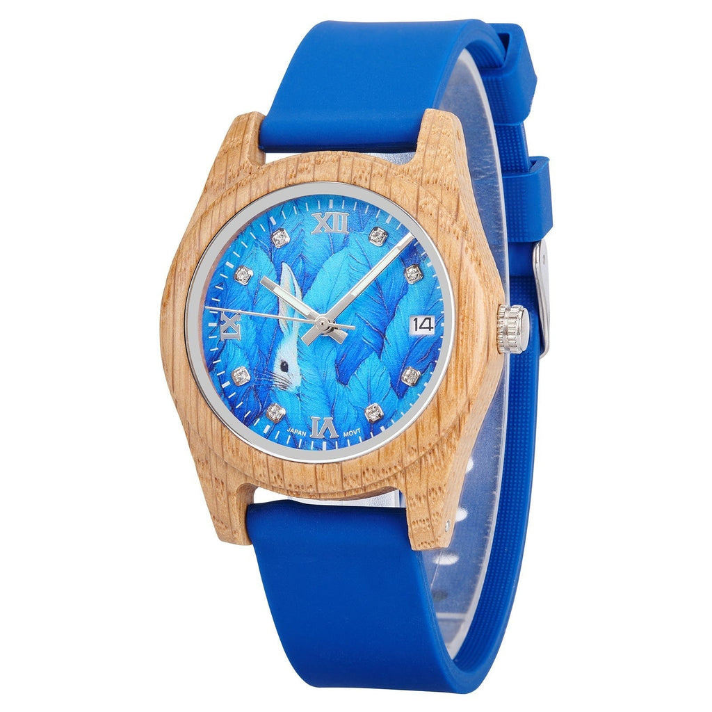 Natural Wood Watch Women's - Lightweight Eco-Friendly Quartz Wristwatch with Minimalist Design Casual Daily Wear