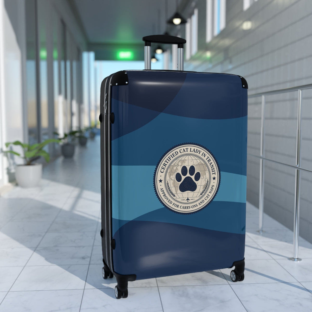 Certified Cat Lady in Transit – Hard-Shell Suitcase