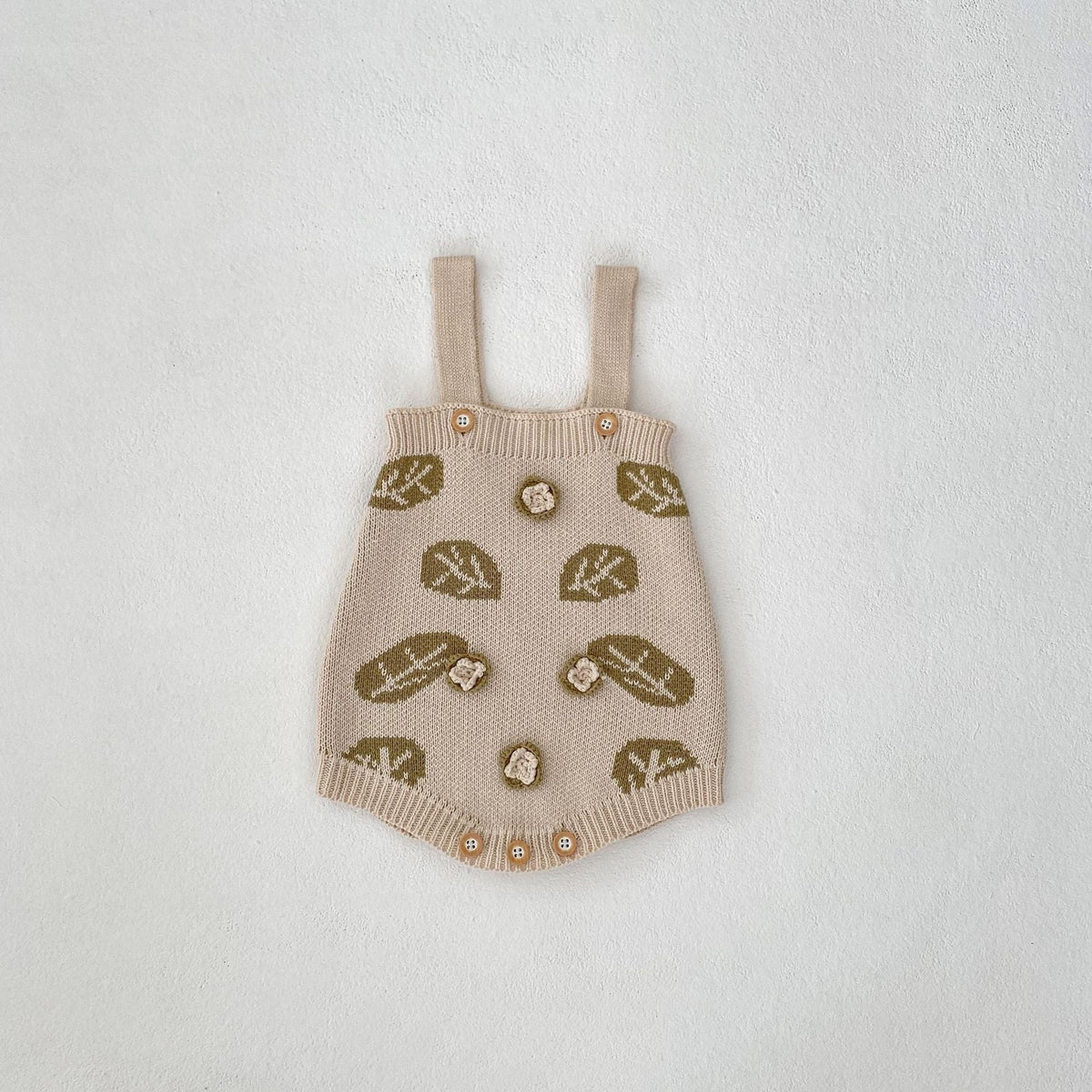 Leaf Jacquard Children's Sweater Two-piece Set