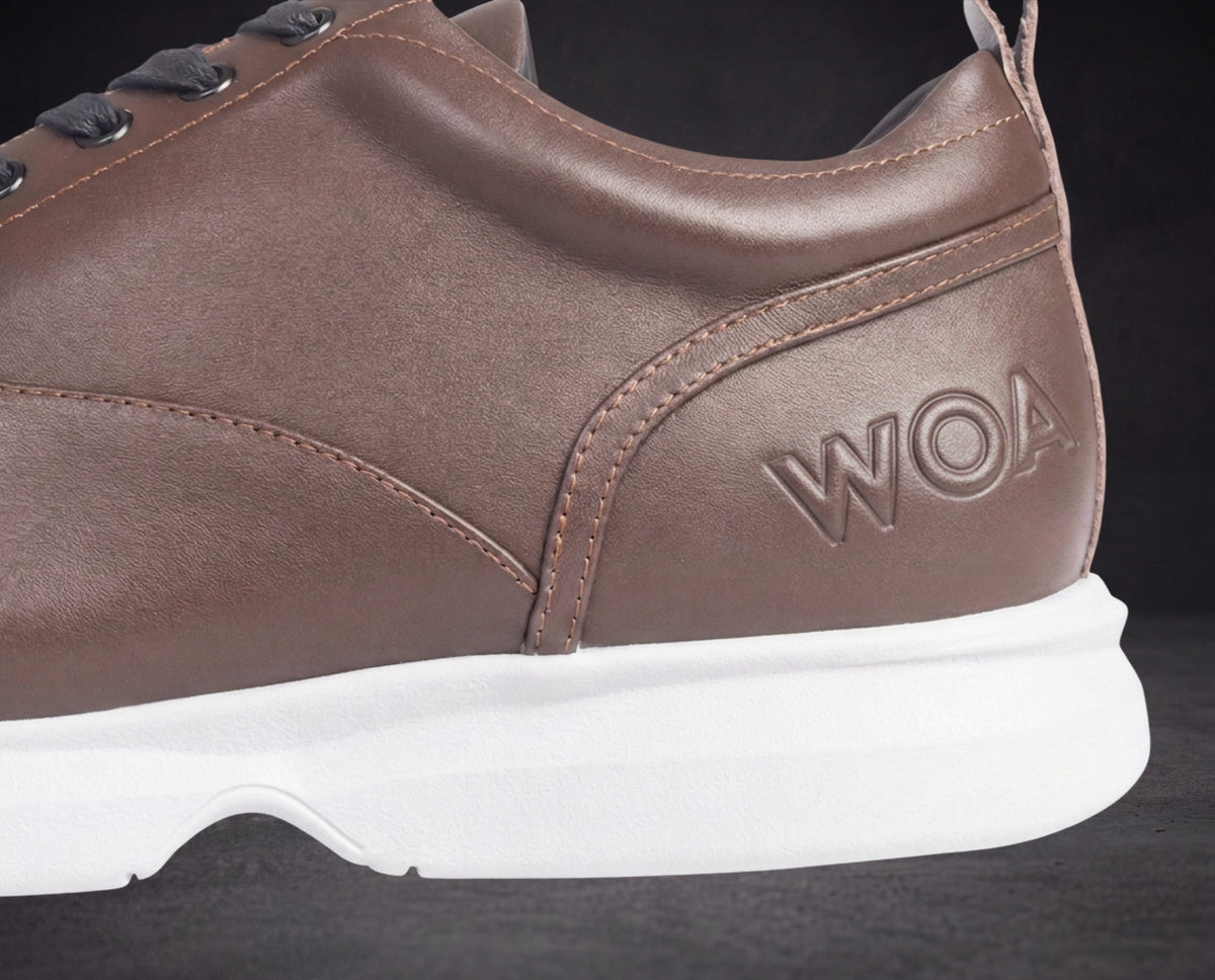 Brown & White All-Day WOA Dress Sneaker