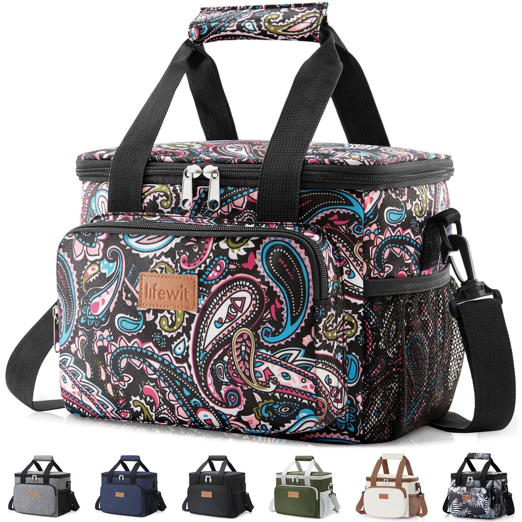Lifewit Portion-Control Lunch Tote for Wellness Routines – 9L Insulated Bag for Fresh Salads and Snacks