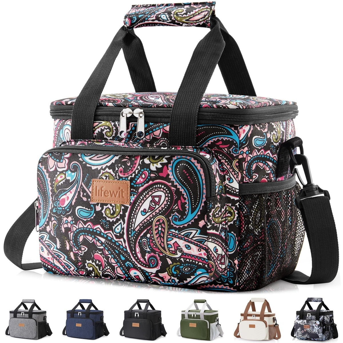 Lifewit Portion-Control Lunch Tote for Wellness Routines – 9L Insulated Bag for Fresh Salads and Snacks