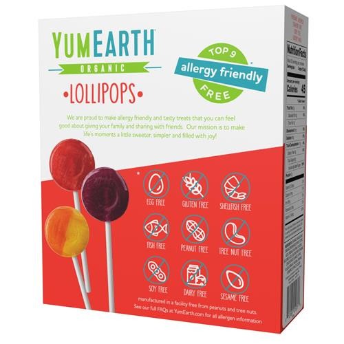 Yumearth Organic Pops Variety Pack, 60 Fruit Flavored Favorites Lollipops, Allergy Friendly, Gluten Free, Non-Gmo, Vegan, No Artificial Flavors Or Dyes