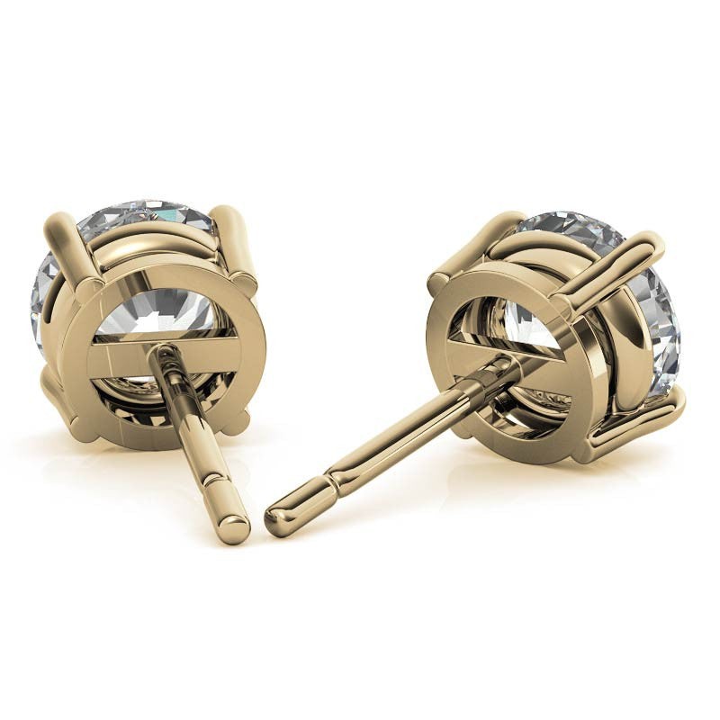 0.50 CTW AGI Certified Lab Grown Diamond (G-VS) Stud Earrings in Choice Of 14K White or Yellow Gold