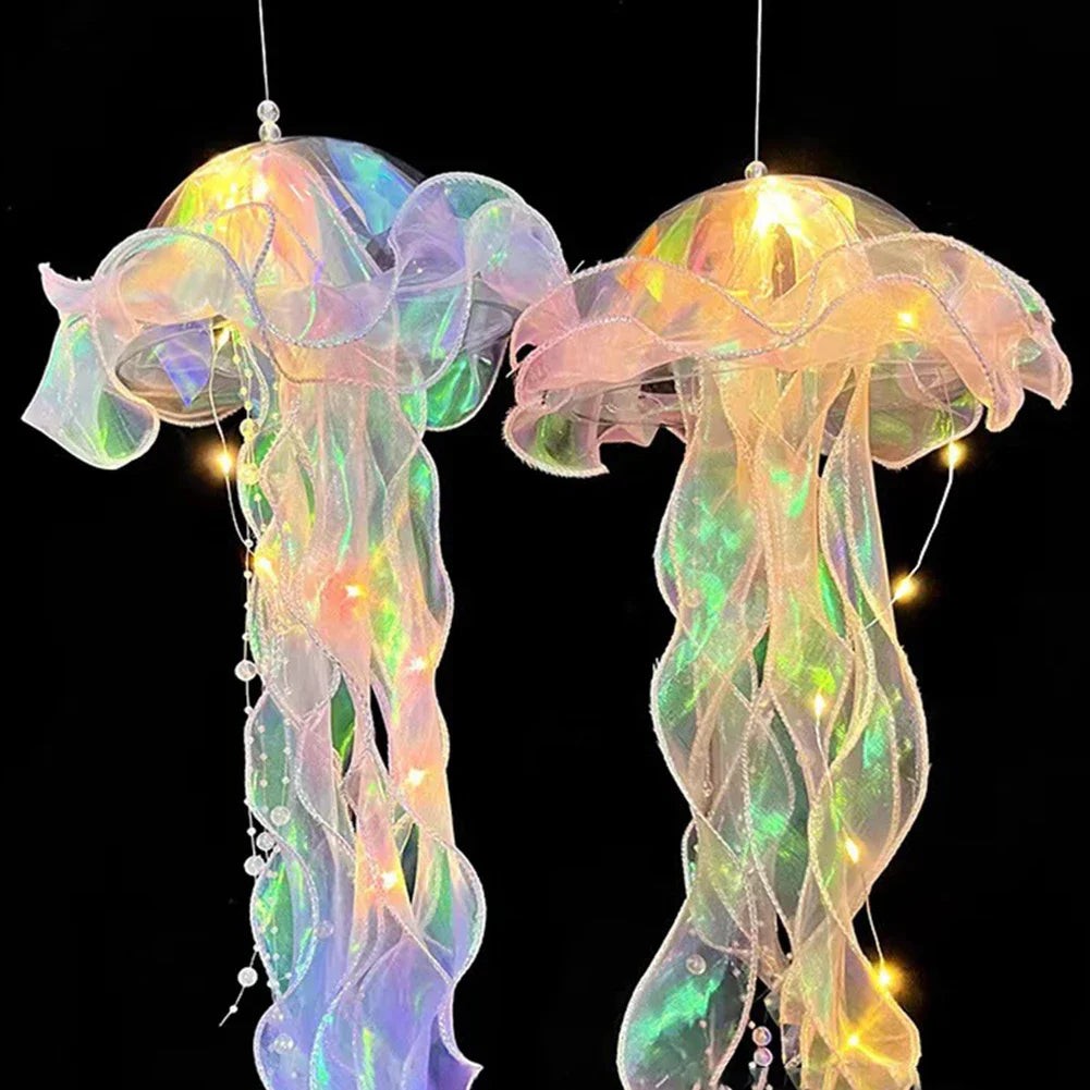 DIY Jellyfish Lantern Hanging Lamp Mermaid Party Decor