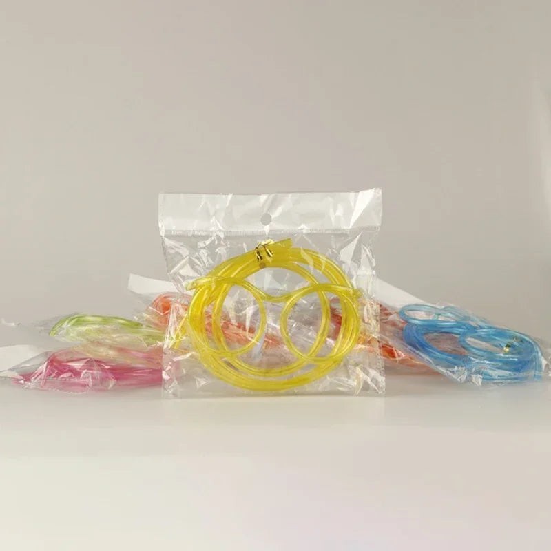 Funny Straw Glasses Novelty Drinking Straw Specs Kids Gift