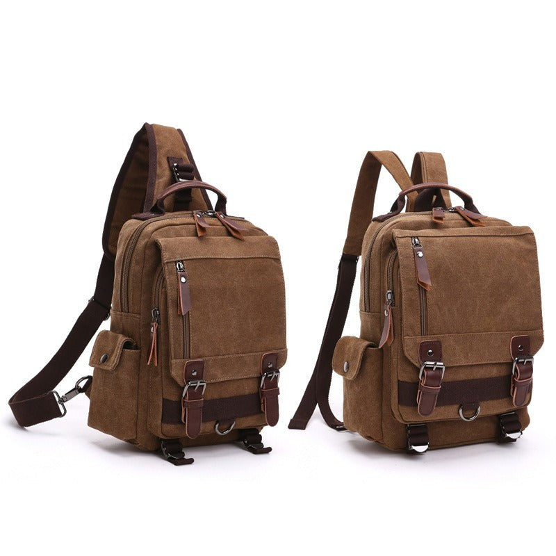 Canvas Backpack Men Travel Back Pack Multifunctional Shoulder Bag Women's Laptop Rucksack School Bags Female Daypack