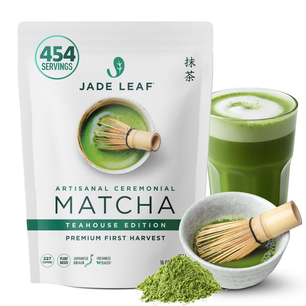 Jade Leaf Matcha Organic Ceremonial Matcha – Wind-Down Tea Ceremony Powder for Stress Relief and Inner Balance